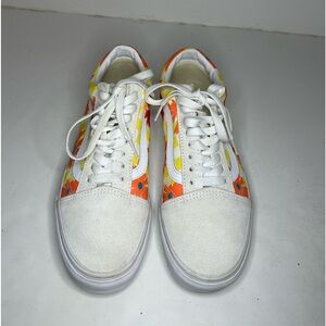 Vans sneakers, Floral  print Women 8  Men 61/2 suede toe suede on back  heel